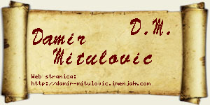 Damir Mitulović vizit kartica